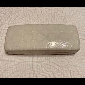 Coach Patent Leather Sunglass Case in White